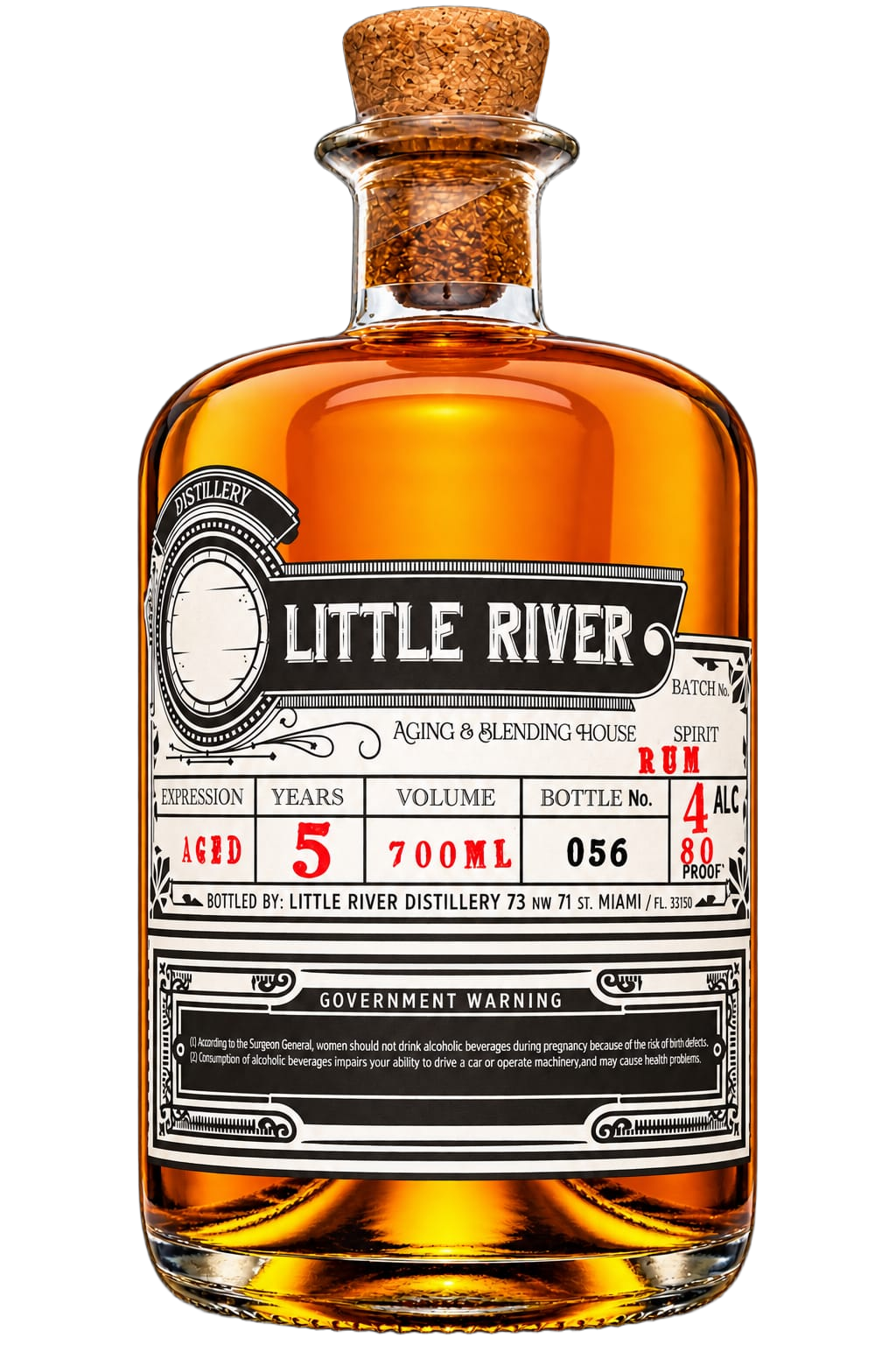 5-Year Aged Rum bottle
